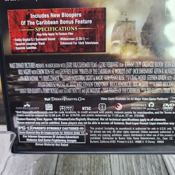Pirates Of The Caribbean At World's End DVD 2007 - Picture 6 of 7